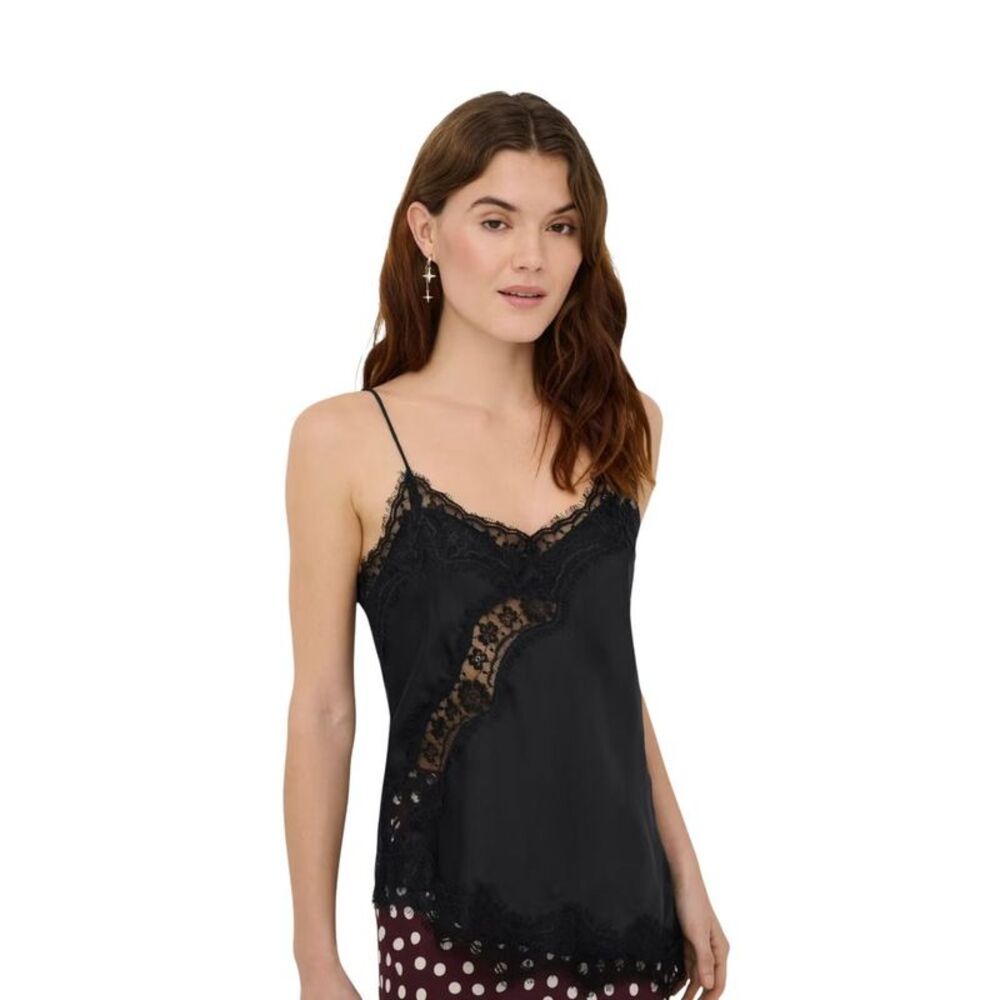 Jacqueline De Yong Black Polyester Tank Women's Tops